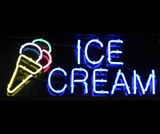 Neon Sign, Ice cream Shop
